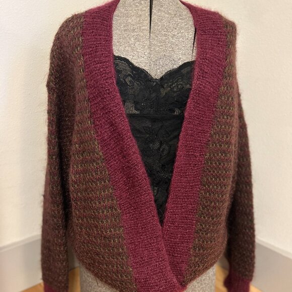 Ellen Tracy Mohair Chunky Wrap Sweater - Picture 3 of 4